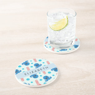 Pirate Octopus, Pirate Jellyfish, Sea, Your Name Coaster