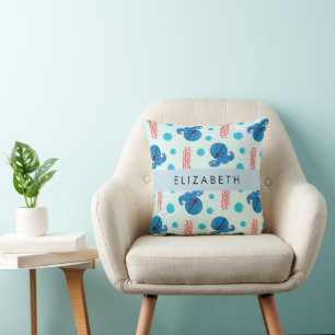 Pirate Octopus, Pirate Jellyfish, Sea, Your Name Cushion