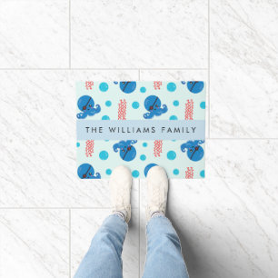 Pirate Octopus, Pirate Jellyfish, Sea, Your Name Doormat