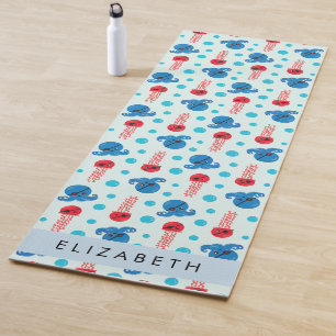 Pirate Octopus, Pirate Jellyfish, Sea, Your Name Yoga Mat