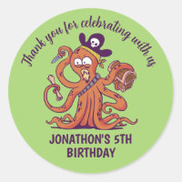 Pirate Octopus Treasure Hunt Kids Birthday Party