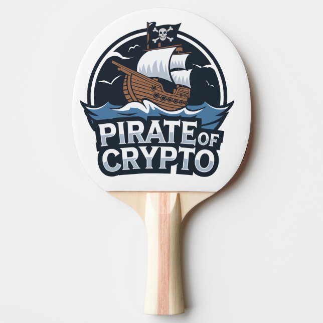 Pirate of Crypto Ping Pong Paddle (Front)