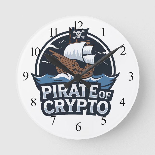 Pirate of Crypto Round Clock (Front)