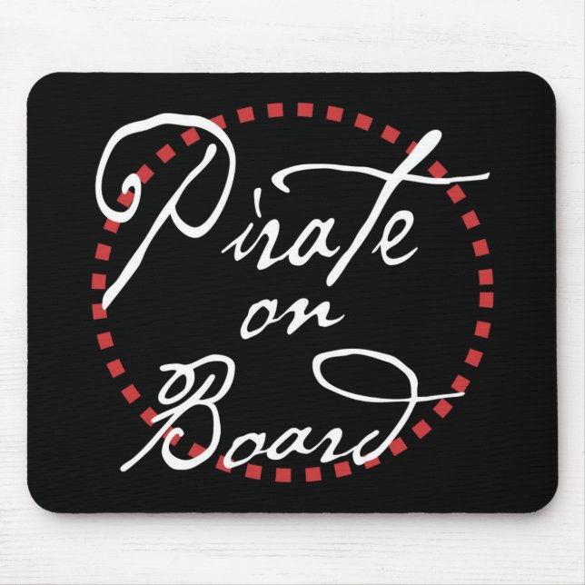 Pirate on Board Mouse Pad (Front)