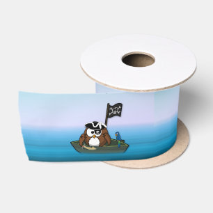 pirate owl ribbon satin ribbon