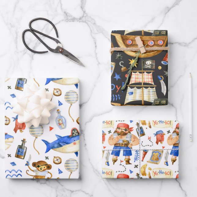 Pirate Pack Three Wrapping Paper (Front)