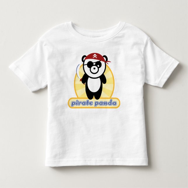 Pirate Panda Kids T-shirt (Front)