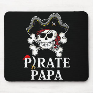 Pirate Papa Costume Jolly Roger Crossbones Funny Mouse Pad