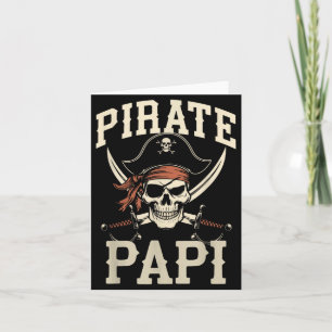 Pirate Papi Funny Captain Matching Grandpa Card