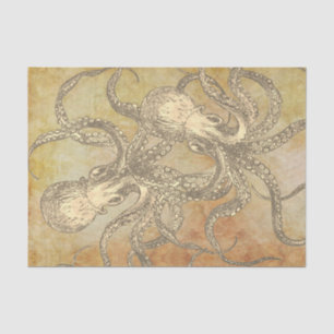 Pirate Parchment and Octopus  Tissue Paper