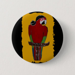 Pirate Parrot 6 Cm Round Badge