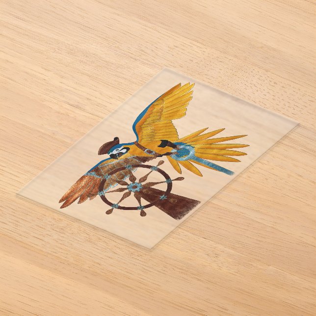 Pirate Parrot Acrylic Invitations (Laydown)