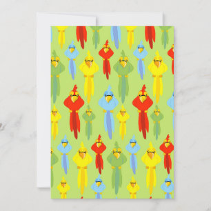 Pirate Parrot Bird Lovers Tropical Summer Animals Thank You Card