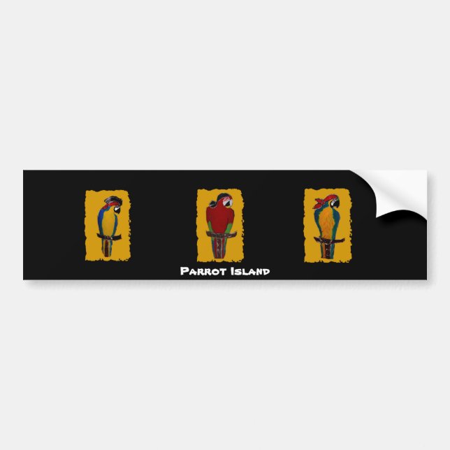 Pirate Parrot Bumper Sticker (Front)