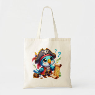 Pirate Parrot Cute Adventure Art Tote Bag