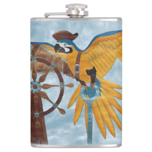 Pirate Parrot Hip Flask