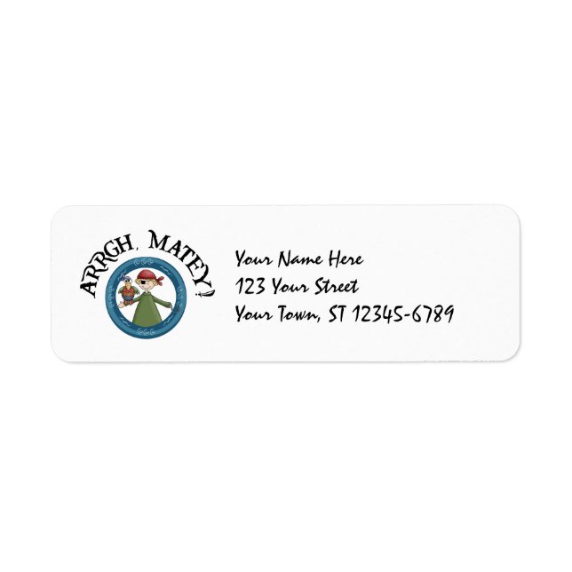 Pirate Parrot Label Return Address Label (Front)