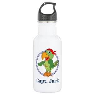Pirate Parrot Monogrammed Nautical 532 Ml Water Bottle