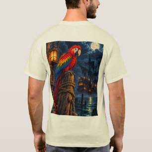 Pirate Parrot Moonlit Adventure T-Shirt