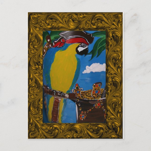 Pirate Parrot Postcard (Front)