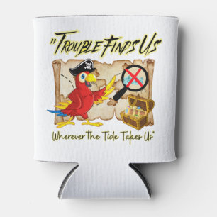 pirate parrot quote can cooler