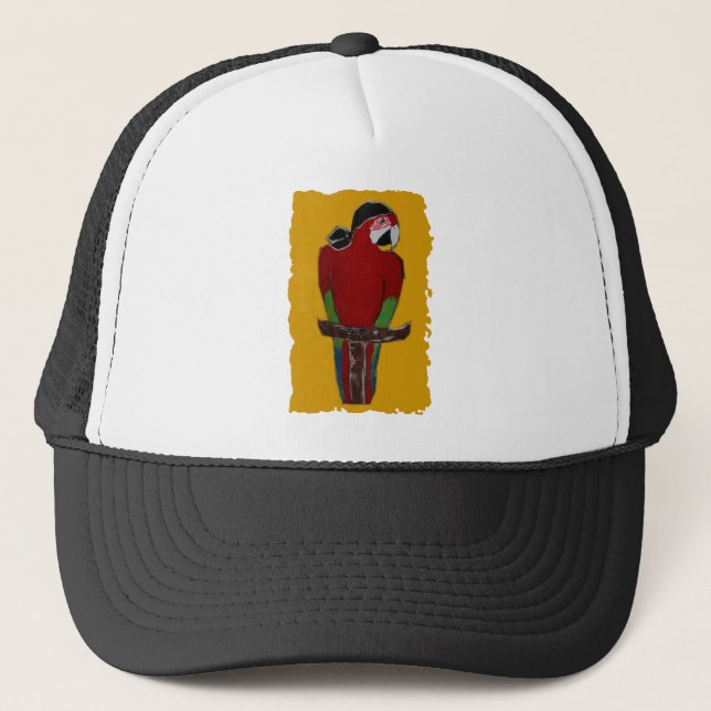 Pirate Parrot Trucker Hat (Front)