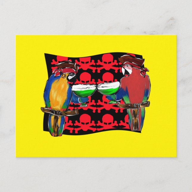 PIRATE PARROTS POSTCARD (Front)