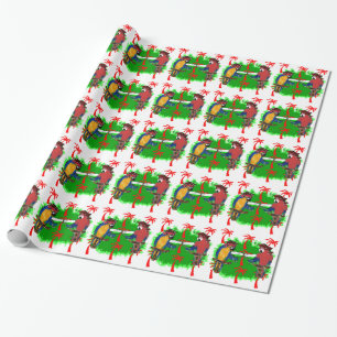 PIRATE PARROTS WRAPPING PAPER