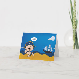 Pirate Party birthday invitation card