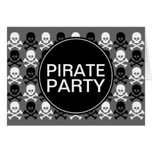pirate party center skull stripe