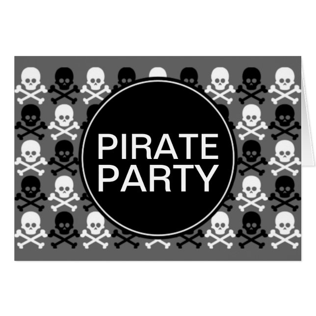 pirate party center skull stripe (Front Horizontal)