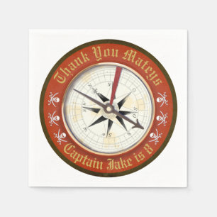 Pirate Party Compass Napkin