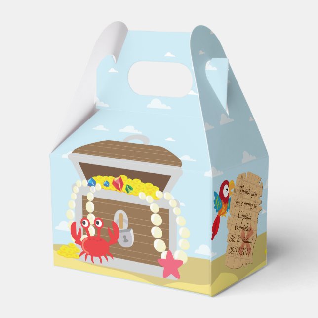 Pirate  Party Favour Box (Back Side)