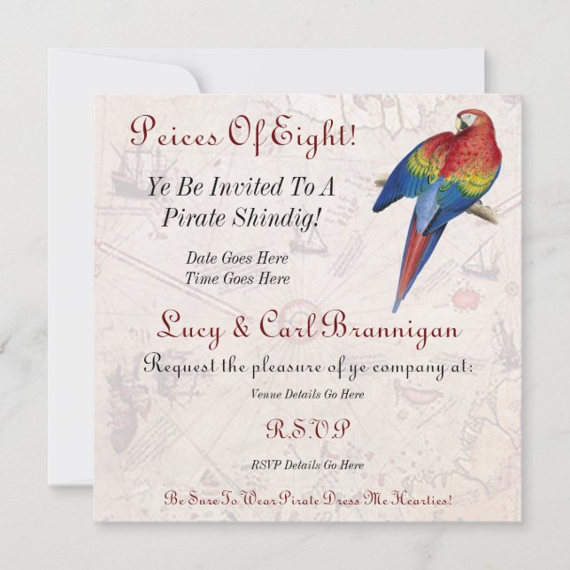 Pirate Party Invitation (Front)