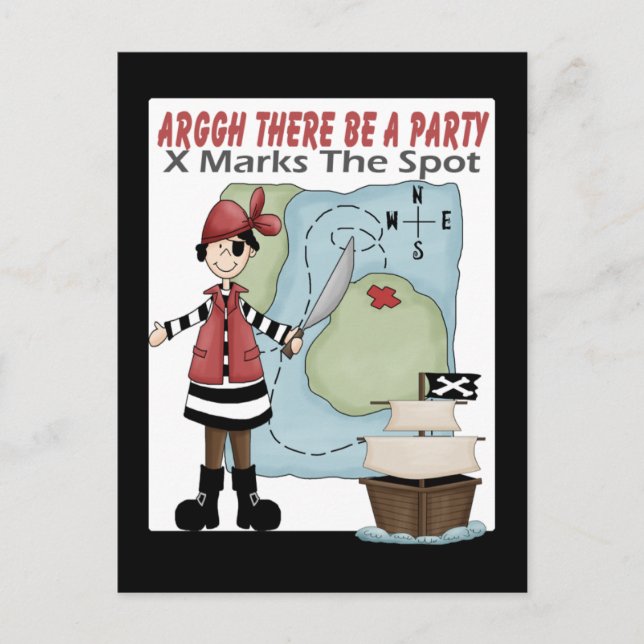 Pirate Party Invitations (Front)