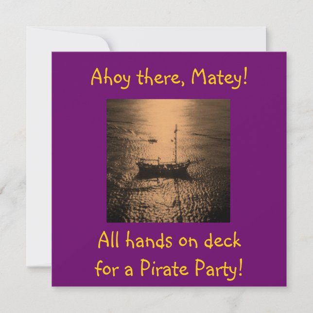 Pirate Party Invitations (Front)