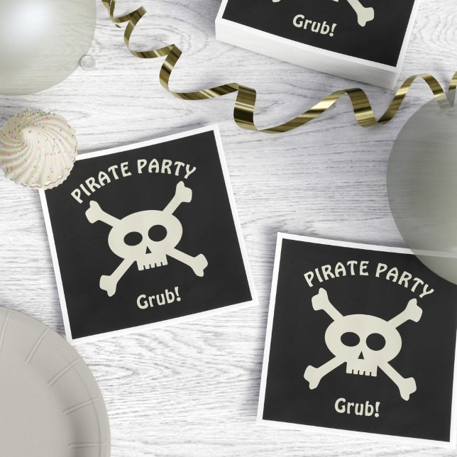 Pirate Party Paper Napkins (Grub! Perfect paper napkins for your pirate party)