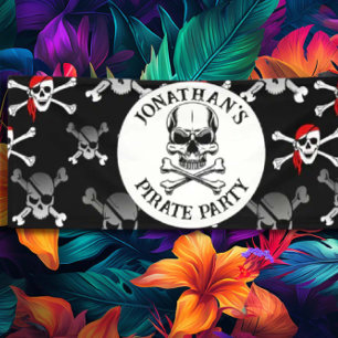 Pirate Party Ship's Skulls  Banner