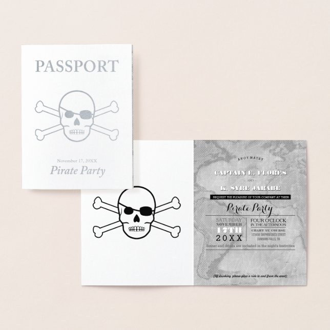 Pirate Party Silver Foil Passport Foil Card (Display)