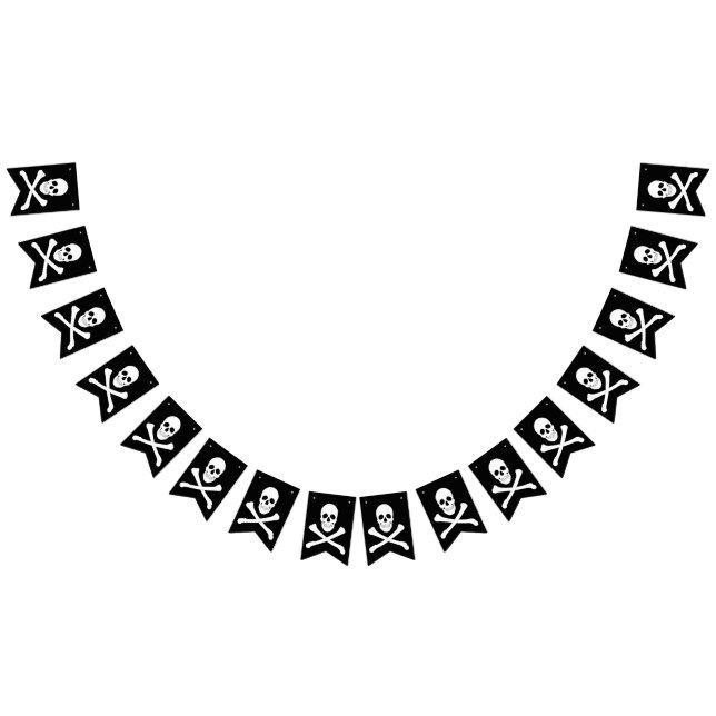 Pirate Party (Skull and Crossbones) (Jolly Roger) Bunting (All)