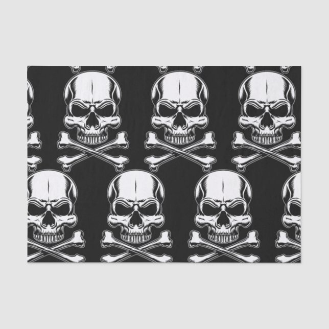 Pirate Party Skull  Tissue Paper (Front)