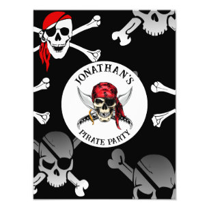 PIRATE PARTY SKULLS PHOTO PRINT