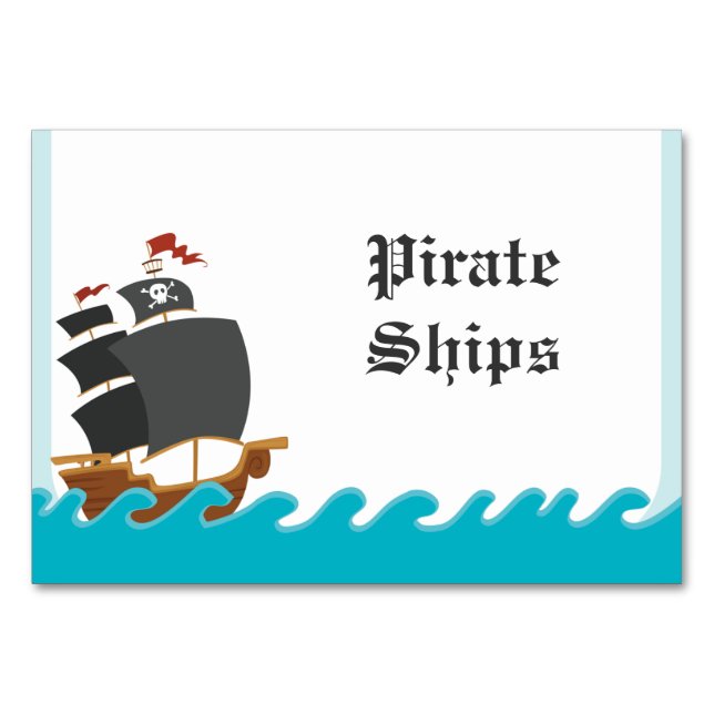 Pirate Party Table Number (Front)