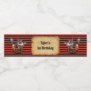 Pirate Party Water Bottle Label