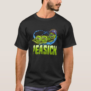 Pirate Peasick Seasick Joke Vegetables Peas Ship C T-Shirt