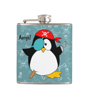 Pirate Penguin Hip Flask