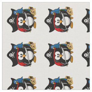 Pirate Penguin with Parrot Fabric