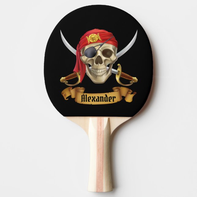 Pirate Personalise  Ping Pong Paddle (Front)