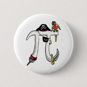 Pirate Pi Day Gear 6 Cm Round Badge