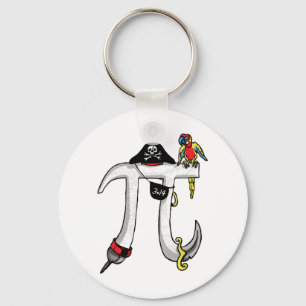 Pirate Pi Day Gear Key Ring